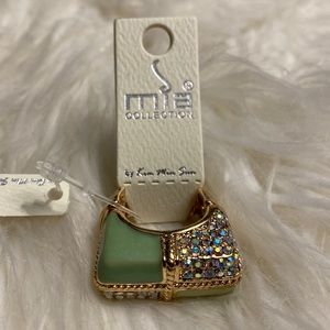 Mia Gold Pastel and Iridescent Stone Stretch Ring